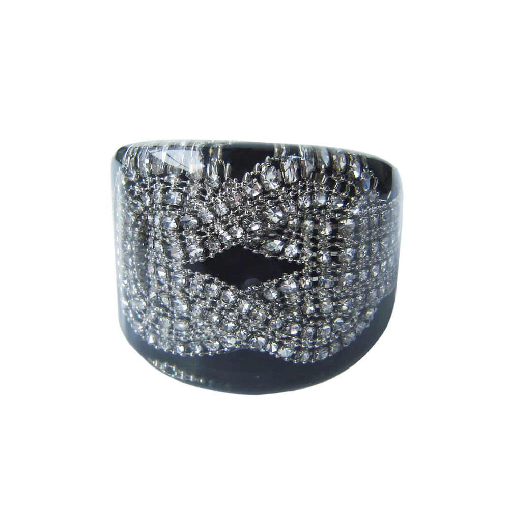 Unbranded Diamante Bangle - Black