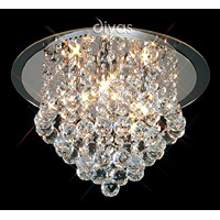 Unbranded DIIL30008 - 4 Light Crystal and Chrome Semi Flush Light