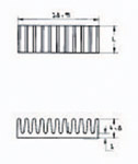 DIL IC Heatsinks ( IC Htsk 14/16p 6.3mm )