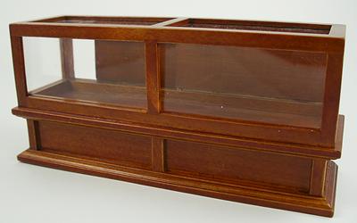 Dolls House Shop Mahogany Display Cabinet