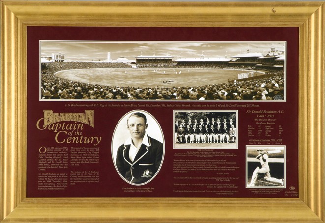 DON BRADMAN LTD EDITION (250) SIGNED FRAMED