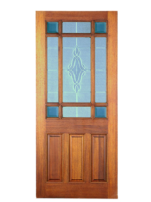 HARDWOOD DOWNHAM DOOR.THIS DOOR IS OF DOWELLED CONSTRUCTION WITH SINGLE TEMPERED GLAZING.THE