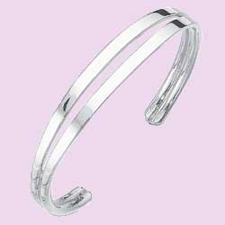 Double Band Open Bangle