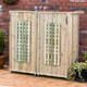 Unbranded Double Bin Lattice Three Sided Wheelie Bin Screen