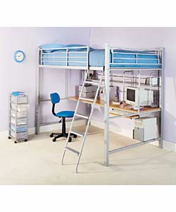 Double High Sleeper/Work Station and Comfort Sprung Matt