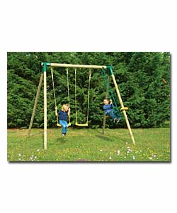 Double Wooden Swing