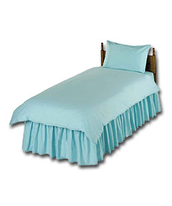 Dyed Single Duvet Set Aqua