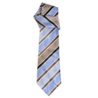 Unbranded ECB Jacquard Silk Tie - Storm/Sky.