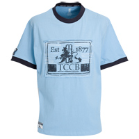 ECB Official England Cricket Pavilion Retro Tee - Storm/Navy - Boys.