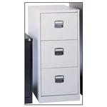 Economy 3 Drawer Metal Filing Cabinet-Coffee & Cream