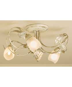 Unbranded Elana 3 Light Semi Flush Ceiling Fitting