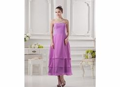 Unbranded Elegant Strapless Stretch satin Chiffon