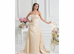 Unbranded Elegant Strapless Sweetheart Taffeta Sweep