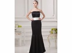 Unbranded Elegant Terse Strapless Satin Sweep Train