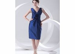 Unbranded Elegant V-neck Wedding Guests Wedding Party Blue