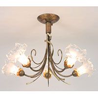 Unbranded ELFR5/SF - 5 Light Black/Gold Patina Ceiling Light