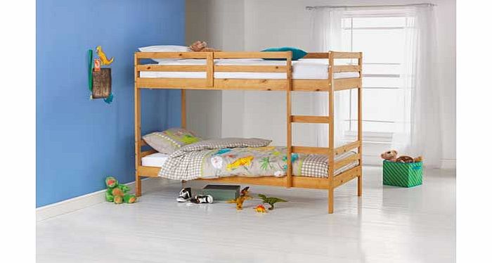 Unbranded Ellery Shorty Natural Bunk Bed Frame with Bibby