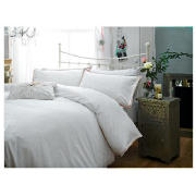 Unbranded Elspeth Gibson Dotty Duvet Set Double, White