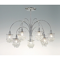 Unbranded EN850 9CH - 9 Light Polished Chrome Ceiling Light