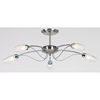 Unbranded EN9009 5SC - 5 Light Satin Chrome Ceiling Light