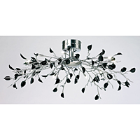 Unbranded EN950 9CH - Chrome and Black Crystal Ceiling Light