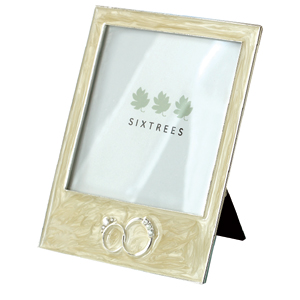 Unbranded Enamel Jewel Rings Wedding Photo Frame