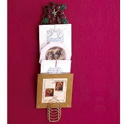 Enamelled Christmas Card Holder