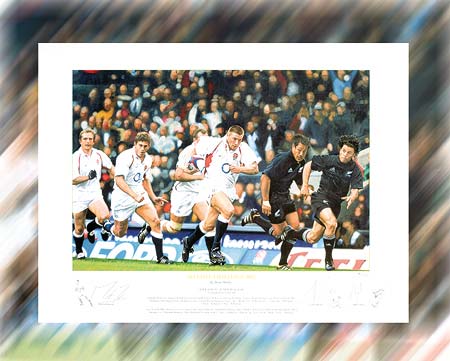 ENGLAND V NEW ZEALAND LIMITED EDITION PRINT