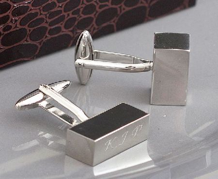 Unbranded Engraved Chunky Block Cufflinks in Personalised