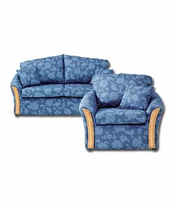 Epsom Blue 3 Piece Suite