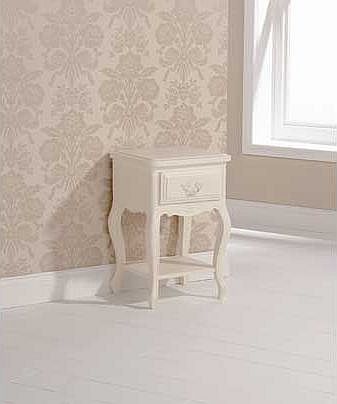 Evelyn 1 Drawer Bedside Cabinet - Ivory