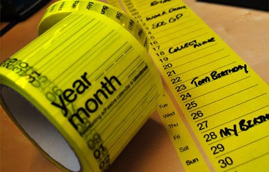 Unbranded Everlasting Calendar Tape