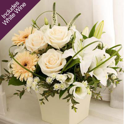 Unbranded Exquisite Arrangement with White Wine