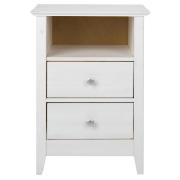 Unbranded Fairhaven 2 drawer Bedside table, White