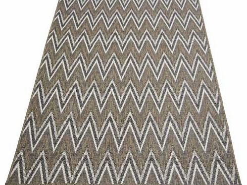 Unbranded Fairmont Flatwave Zigzag Rug 160x230cm - Chocolate