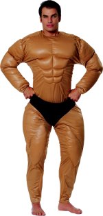 Unbranded Fancy Dress - Adult Deluxe Body Builder Costume