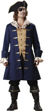 Unbranded Fancy Dress - Adult Elite Quality Cap` Cutthroat Pirate Costume