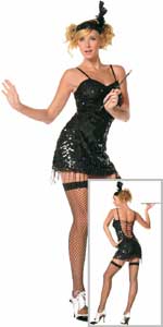 Speakeasy in this stunning sequinned flapper dress.