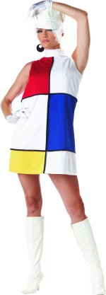 Unbranded Fancy Dress - Adult Mondrian A Go Go Costume Extra Large