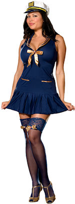 Unbranded Fancy Dress - Adult Sea Side Pin Up Sailor Costume (FC)