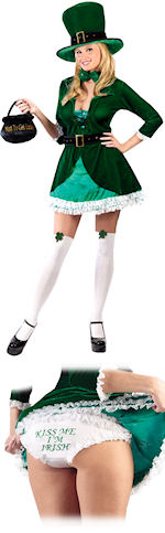 Unbranded Fancy Dress - Adult Sexy Leprechaun Costume Small/Medium