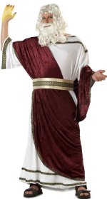 includes robe, shoulder drape and belt.