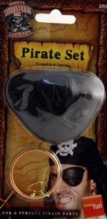 Unbranded Fancy Dress - Eyepatch and Earring Set