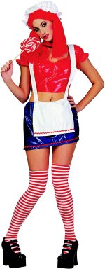 Fancy Dress - Rag Doll Vinyl Vixen Costume Dress 8 to 10