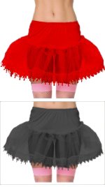 Unbranded Fancy Dress Costumes - Adult Teardrop Lace Petticoat Black