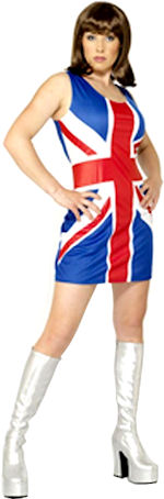 Unbranded Fancy Dress Costumes - Adult Union Jack Nineties Dress