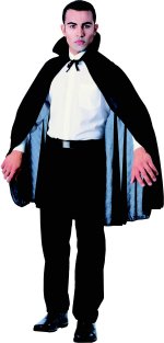 Fancy Dress Costumes - BLACK 45 Fabric Cape (Unisex)