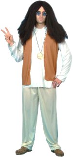 Unbranded Fancy Dress Costumes - Budget Gents Hippie (THREE PIECE)