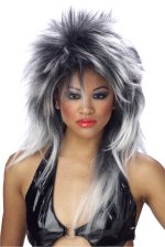 Unbranded Fancy Dress Costumes - Divine Punk Wig - White/Black