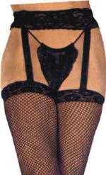 Unbranded Fancy Dress Costumes - Fishnets with Suspender Belt